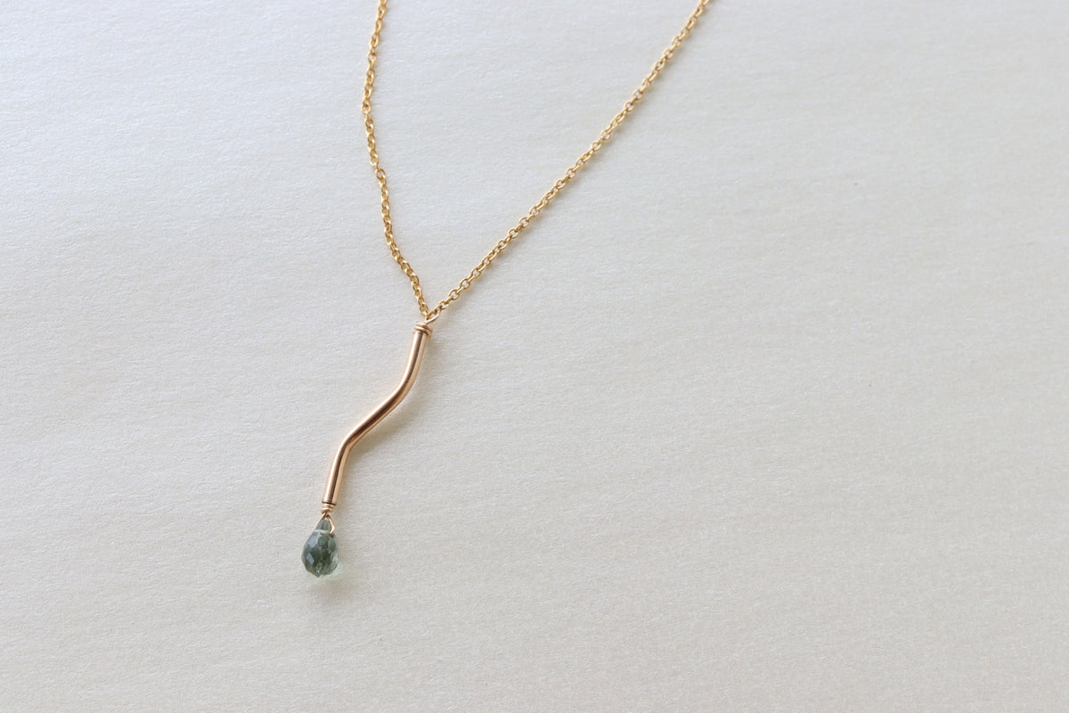 Collar Wave Turmalina Verde