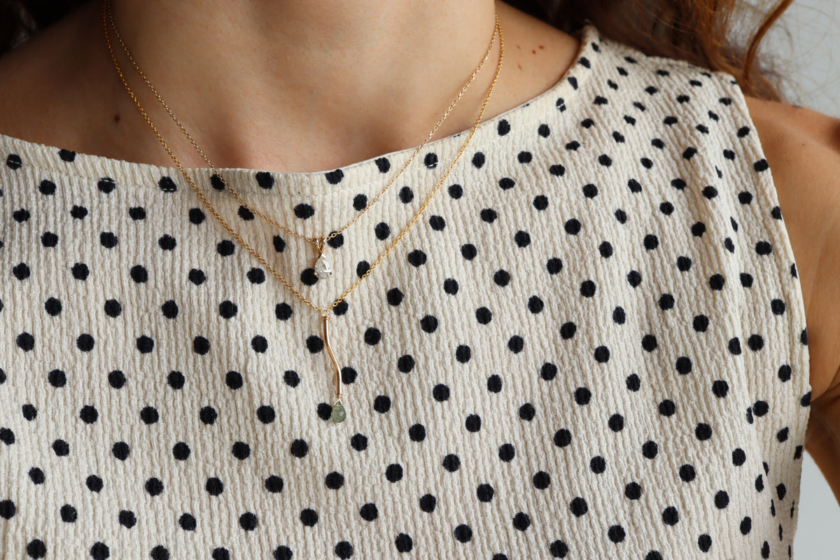 Collar Wave Turmalina Verde