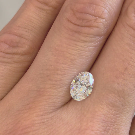 Piedra Diamante Oval 1.34cts Lab D-98