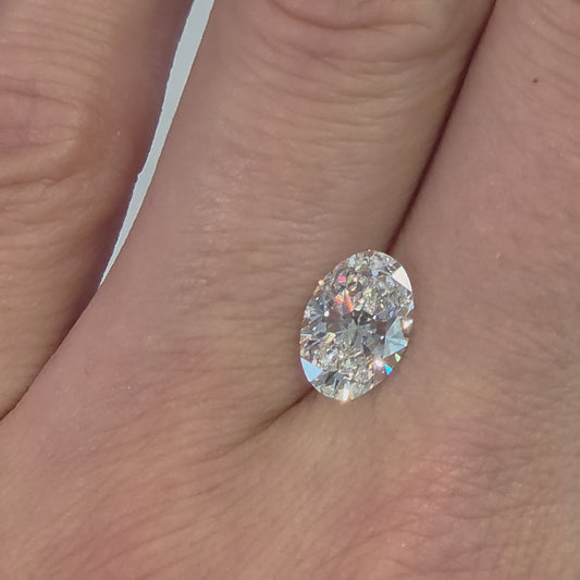 Piedra Diamante Oval 1.59cts Lab D-96